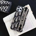 Elegant Canvas Pattern Strap iPhone Case