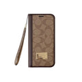 Leather Fold iPhone Case With Wallet And Strap