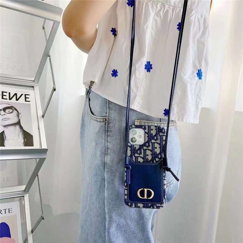 Luxury iPhone Case With Card Pocket & Lanyard