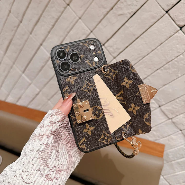 Luxury Monogram Crossbody Phone Bag for iPhone 13-17 Series