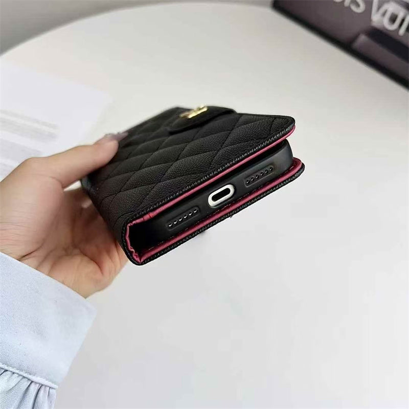 Premium Leather Wallet Leather Crossbody Bag iPhone Case