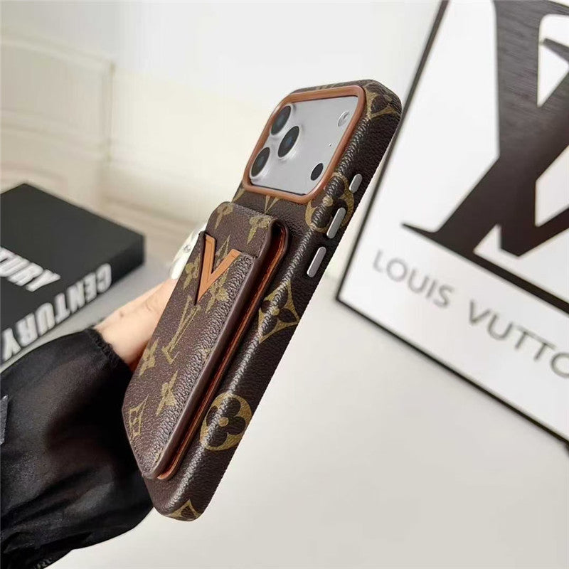Leather Card Holder Phone Case For iPhone 13-17