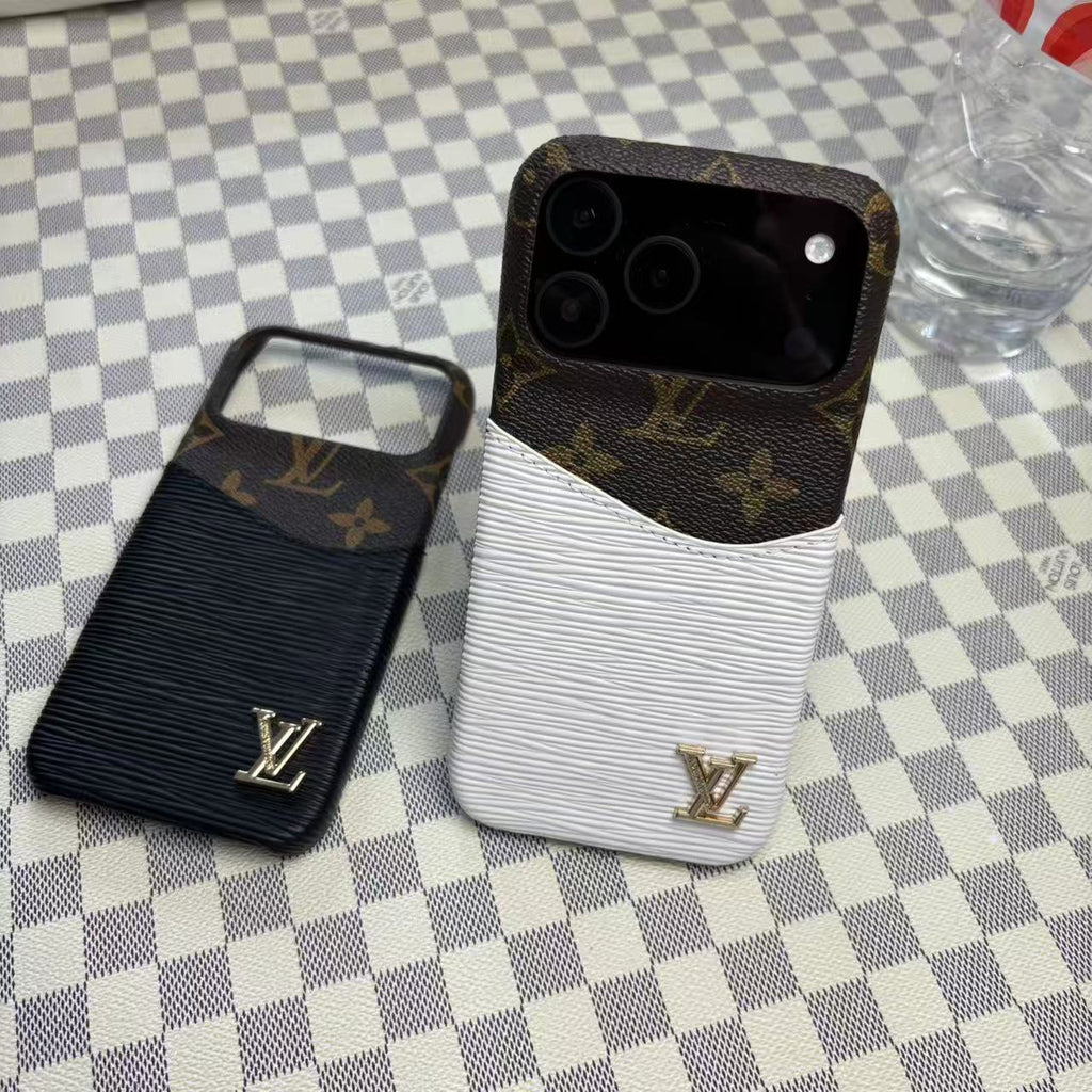 Leather Case with Card Holder for iPhone 12-17 Series