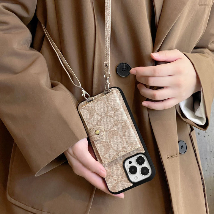 Card Bag Leather Chain iPhone Case