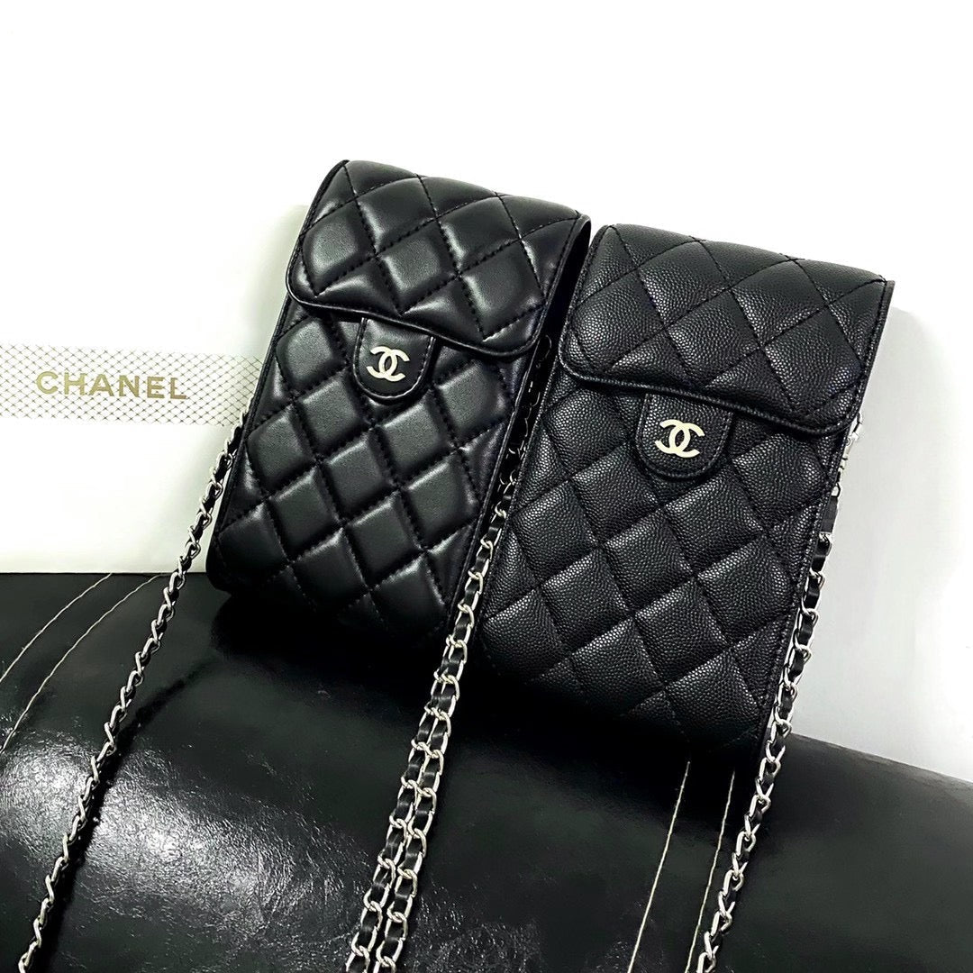 Luxury Quilted Crossbody Card Holder Phone Bag