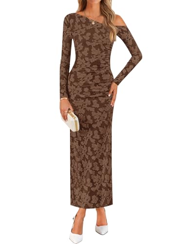 Luxuii Floral Off Shoulder Bodycon Ruched Elegant Party Dress