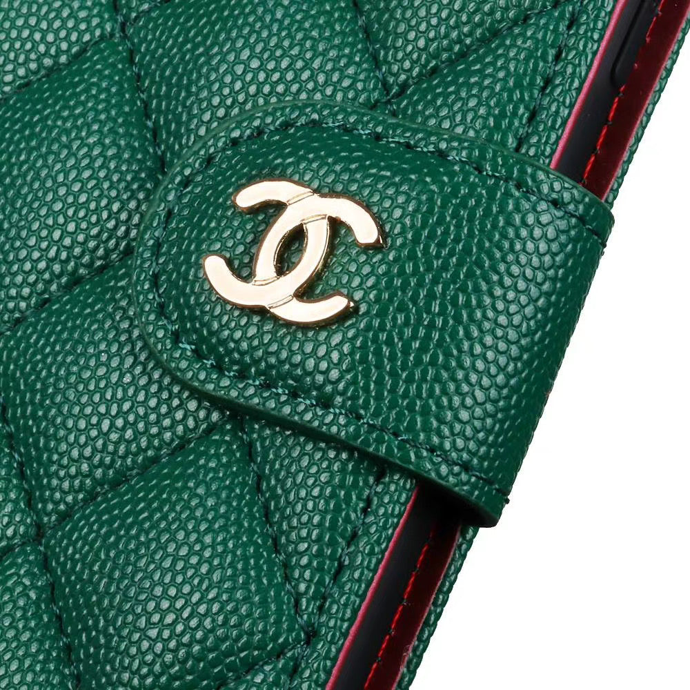 Elegant Quilted Wallet & Card Holder iPhone Case