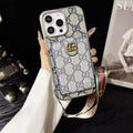 Monogram iPhone Case with Cardholder & Hand Strap