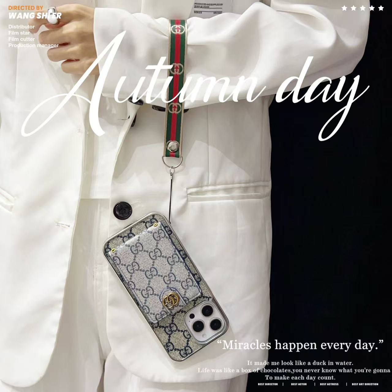 Monogram iPhone Case with Cardholder & Hand Strap