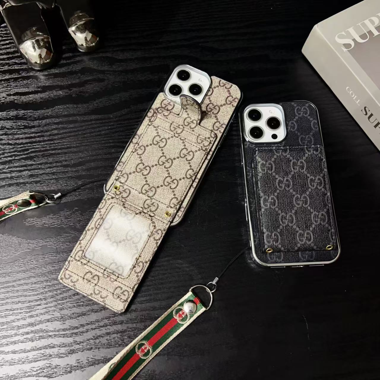 Monogram iPhone Case with Cardholder & Hand Strap