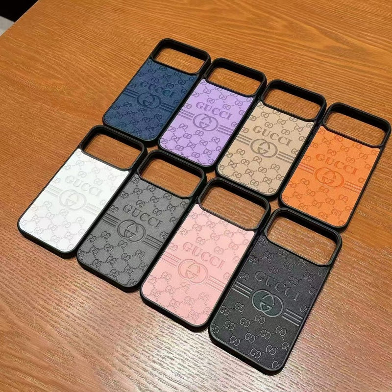 Inspired Monogram Phone Case – Premium Leather Texture Slim Fit Bumper Case