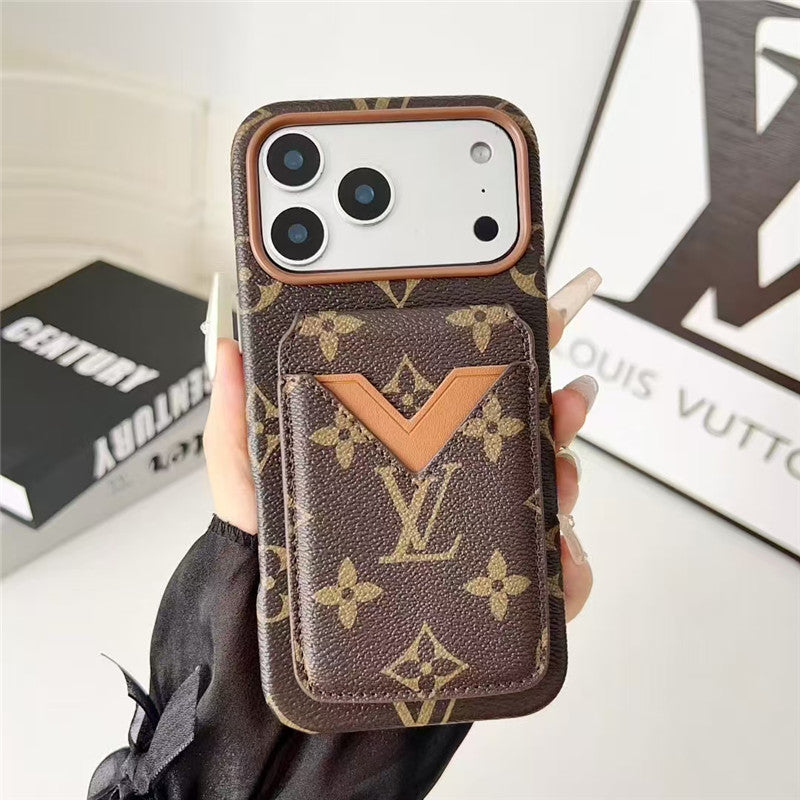 Leather Card Holder Phone Case For iPhone 13-17