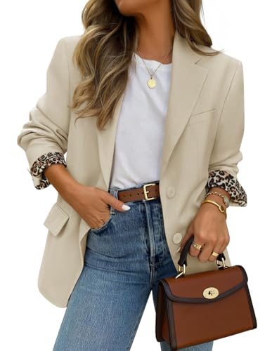 Luxuii Business Casual Blazers Fall Jackets Lapel Open Front Blazer