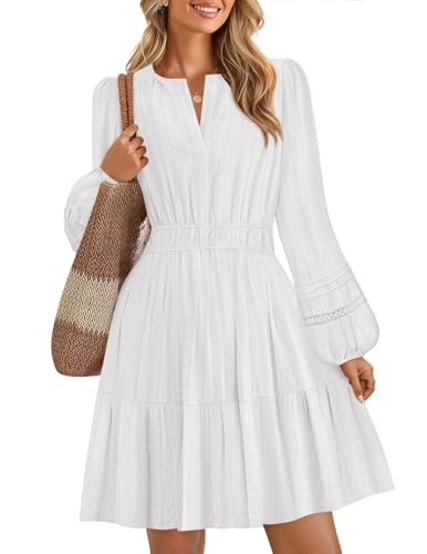 Luxuii Lightweight V Neck High Waist A Line Casual Party Dress