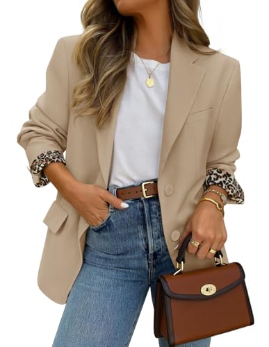 Luxuii Business Casual Blazers Fall Jackets Lapel Open Front Blazer
