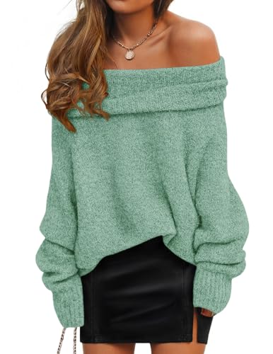 Luxuii Off The Shoulder Fall Sweaters Oversized Pullover Tops