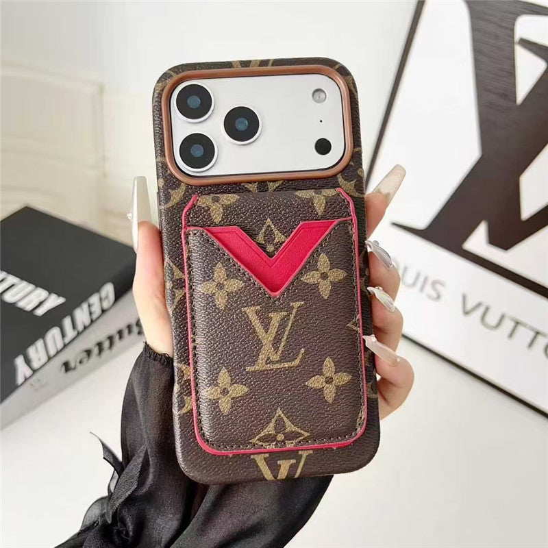 Leather Card Holder Phone Case For iPhone 13-17