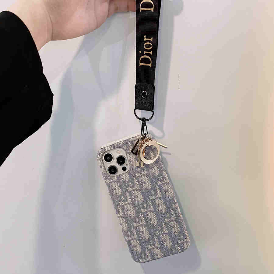 Luxury Monogram Charm Strap iPhone Case