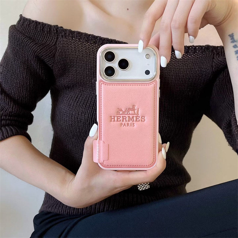 Premium Leather Style Case for iPhone 12 - 17 Series