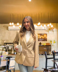 Luxuii Business Casual Blazers Fall Jackets Lapel Open Front Blazer