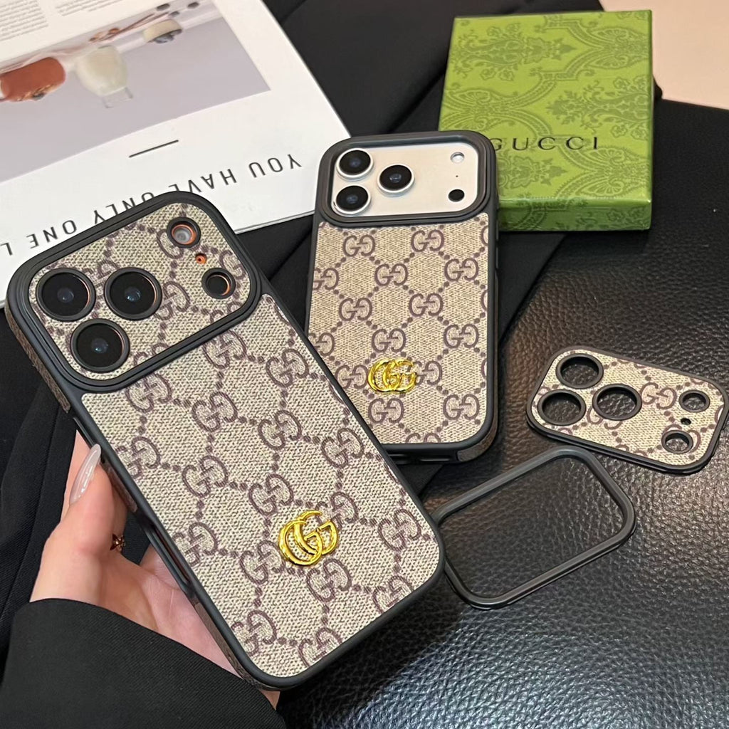 Luxury iPhone Case with Interchangeable Camera Lens Frames