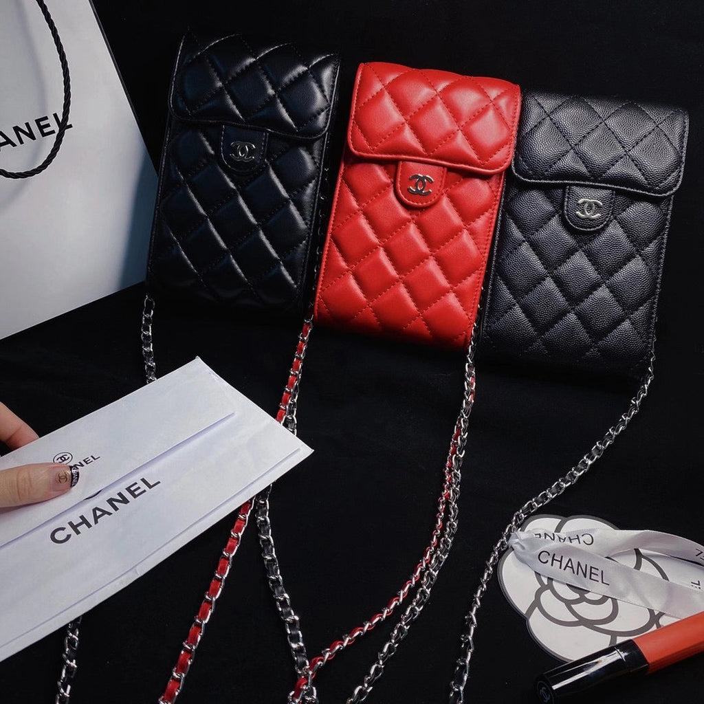 Luxury Quilted Crossbody Card Holder Phone Bag