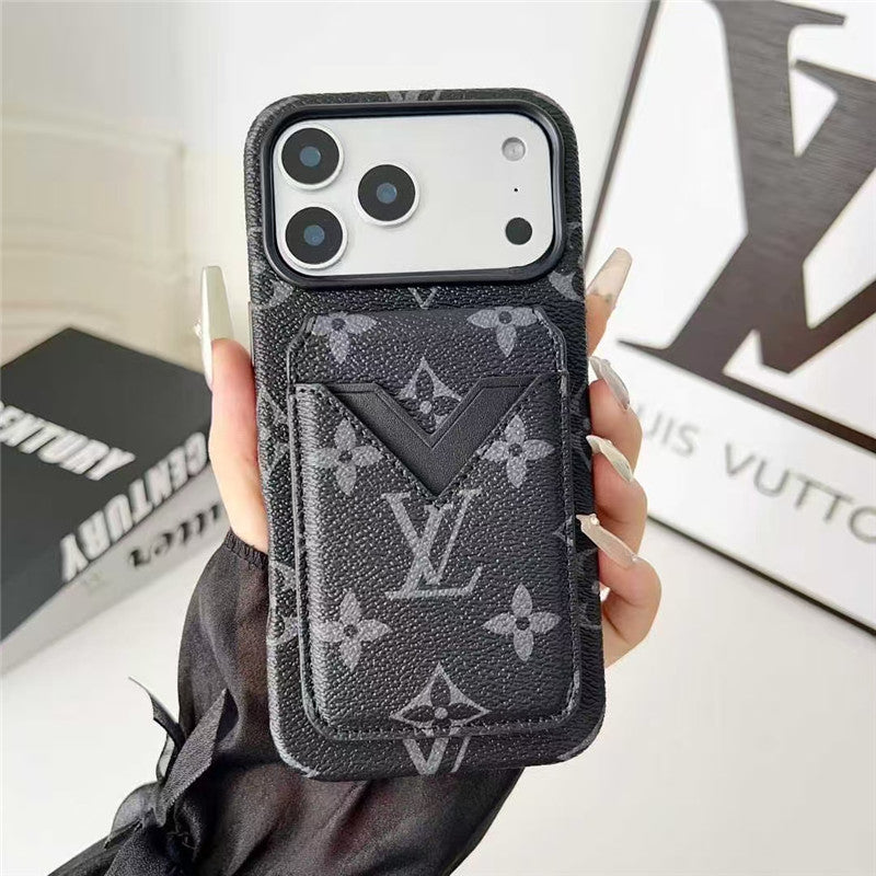 Leather Card Holder Phone Case For iPhone 13-17