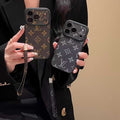 Phone Monogram Case with Strap For iPhone 17 /16 /15 /14