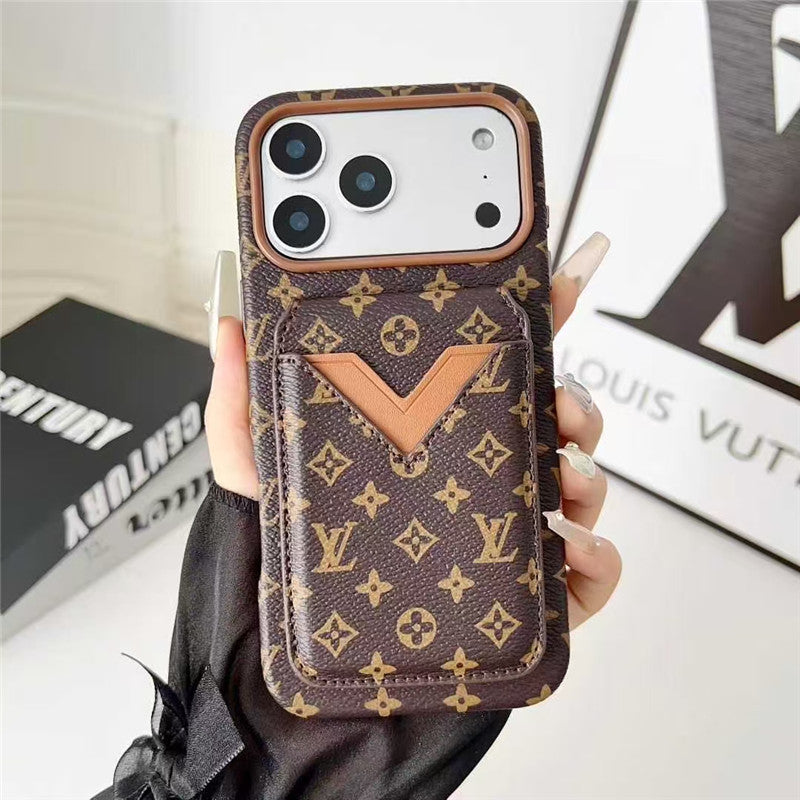 Leather Card Holder Phone Case For iPhone 13-17