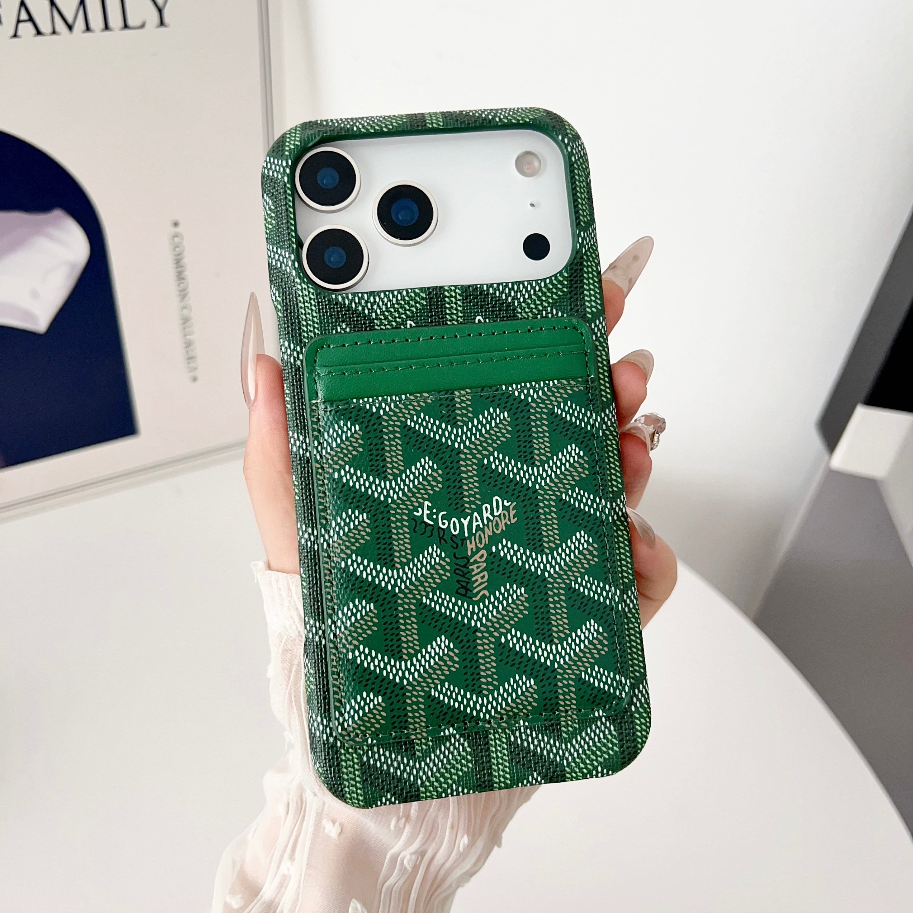 Luxury GY Magnetic iPhone Case with Matching Card Holder