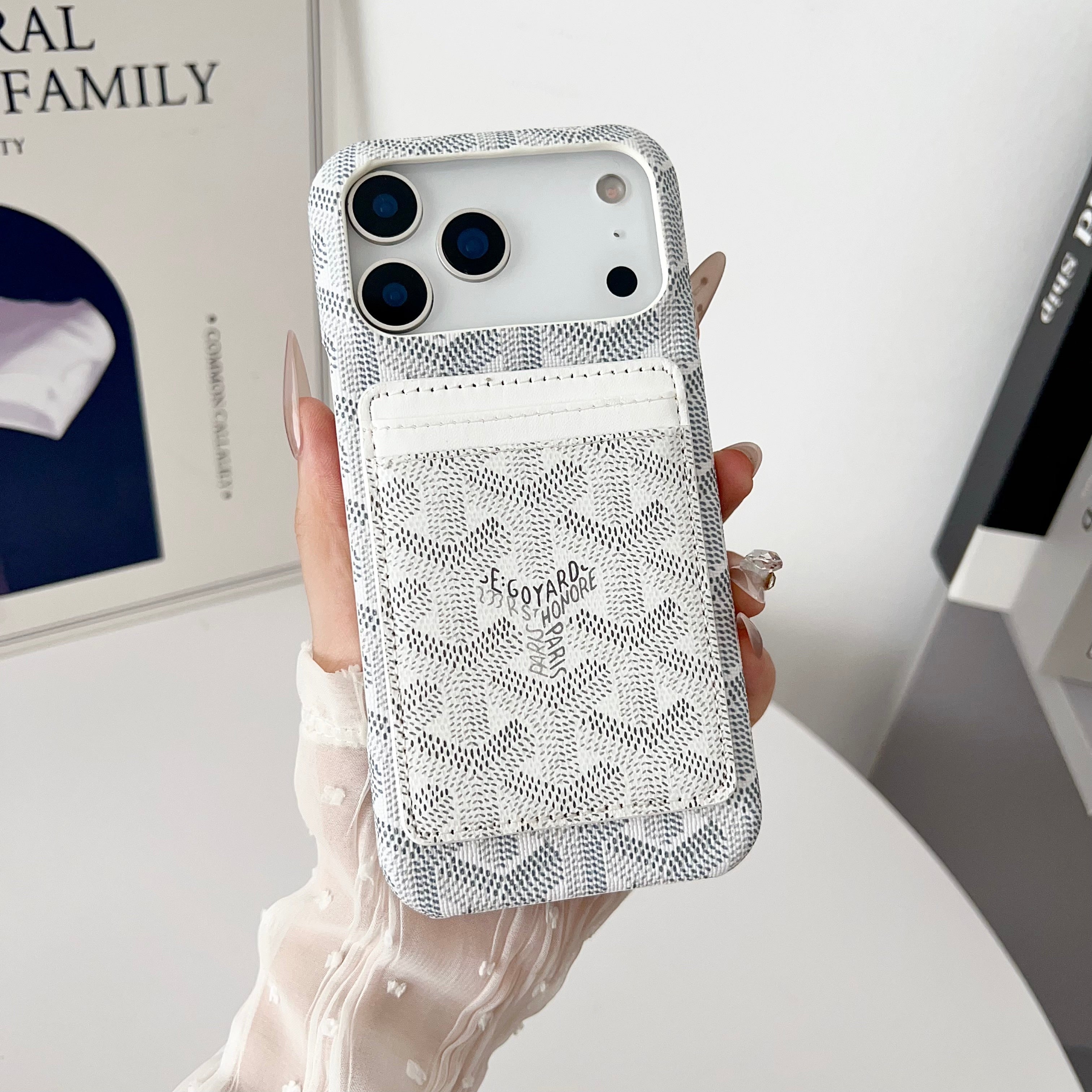 Luxury GY Magnetic iPhone Case with Matching Card Holder