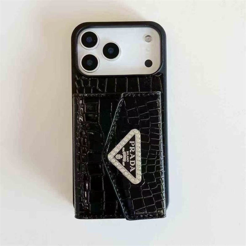 Elegant Phone Case with Card Holder For iPhone 12-17