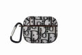 Designer-Style Monogram AirPods Case with Hook