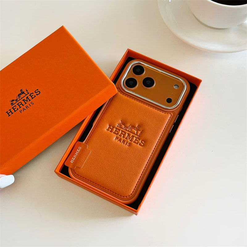 Premium Leather Style Case for iPhone 12 - 17 Series