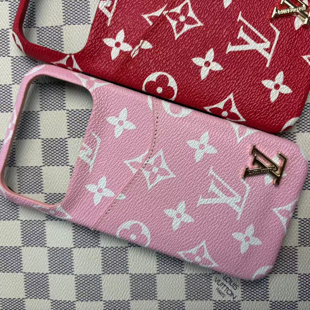 Leather Case with Card Holder For iPhone 12-17 Series