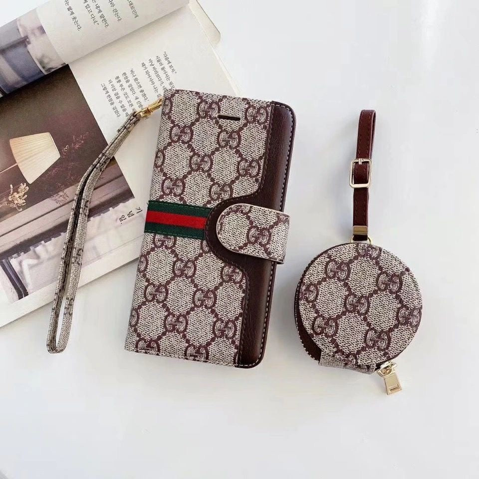 Luxury iPhone & AirPods Case with Card Holder