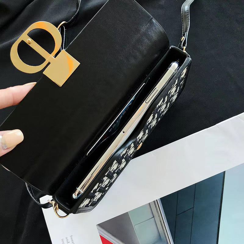Vintage Monogram Crossbody with Gold Buckle