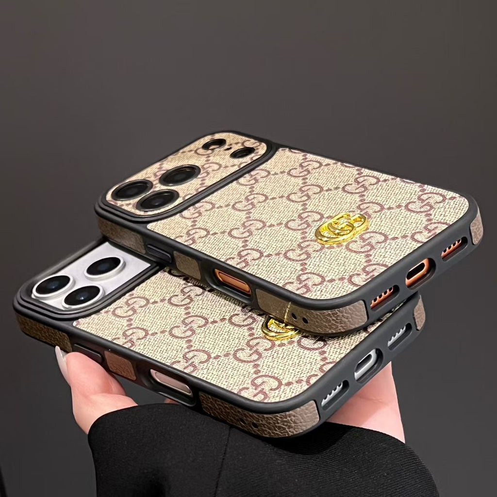 Luxury iPhone Case with Interchangeable Camera Lens Frames