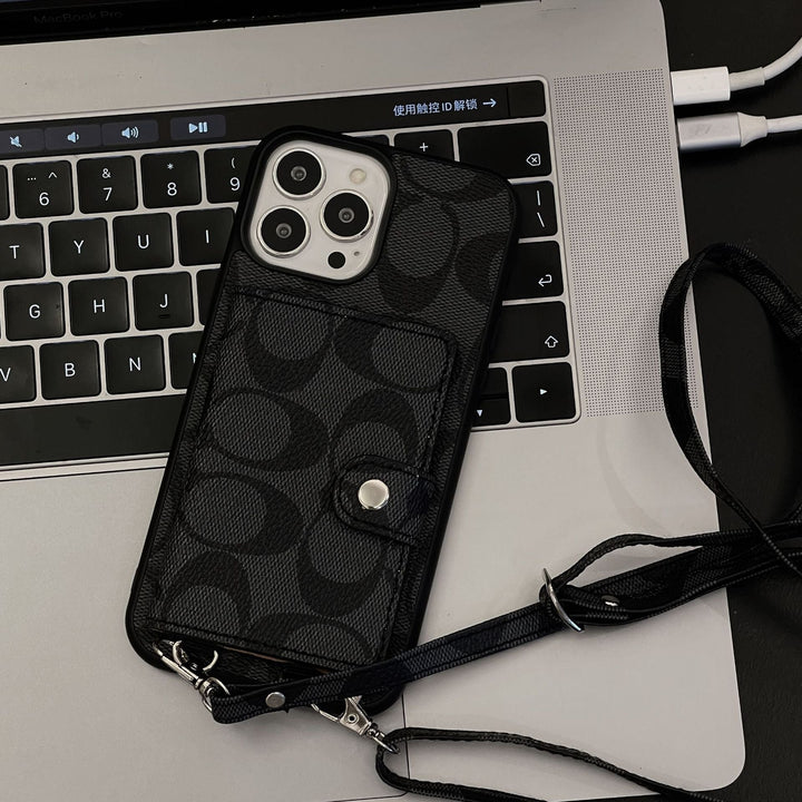 Card Bag Leather Chain iPhone Case
