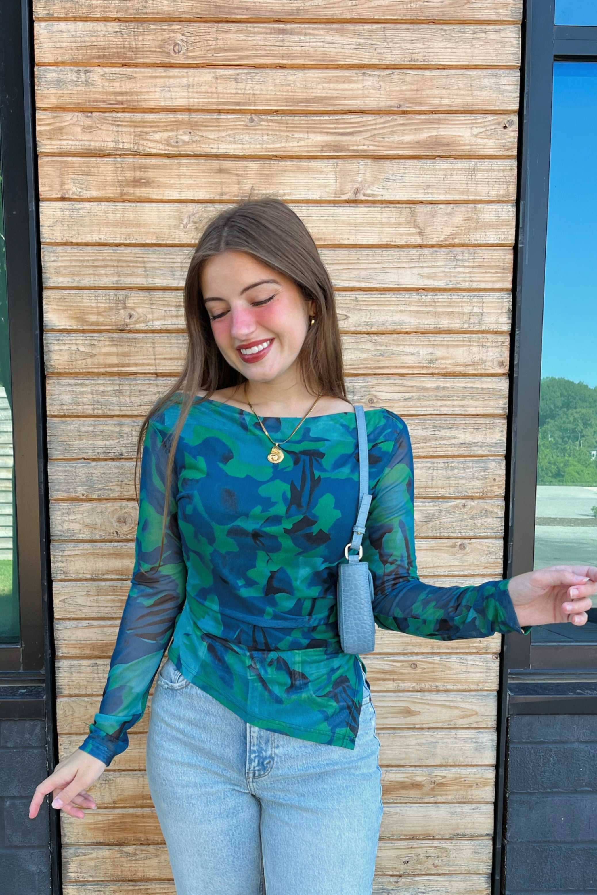 Luxuii Double Lined Sexy Long Sleeve Going Out Tops Floral Mesh Shirts