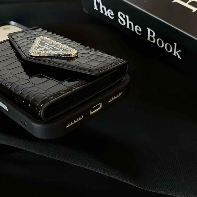 Elegant Phone Case with Card Holder For iPhone 12-17