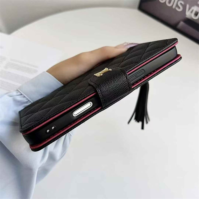 Premium Leather Wallet Leather Crossbody Bag iPhone Case