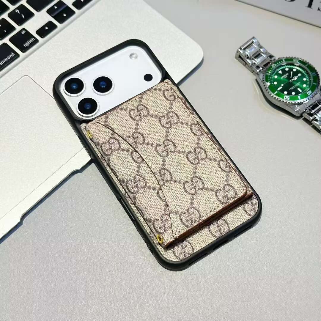 Luxury Card Holder Wallet Style Phone Case for iPhone 12-17 Series