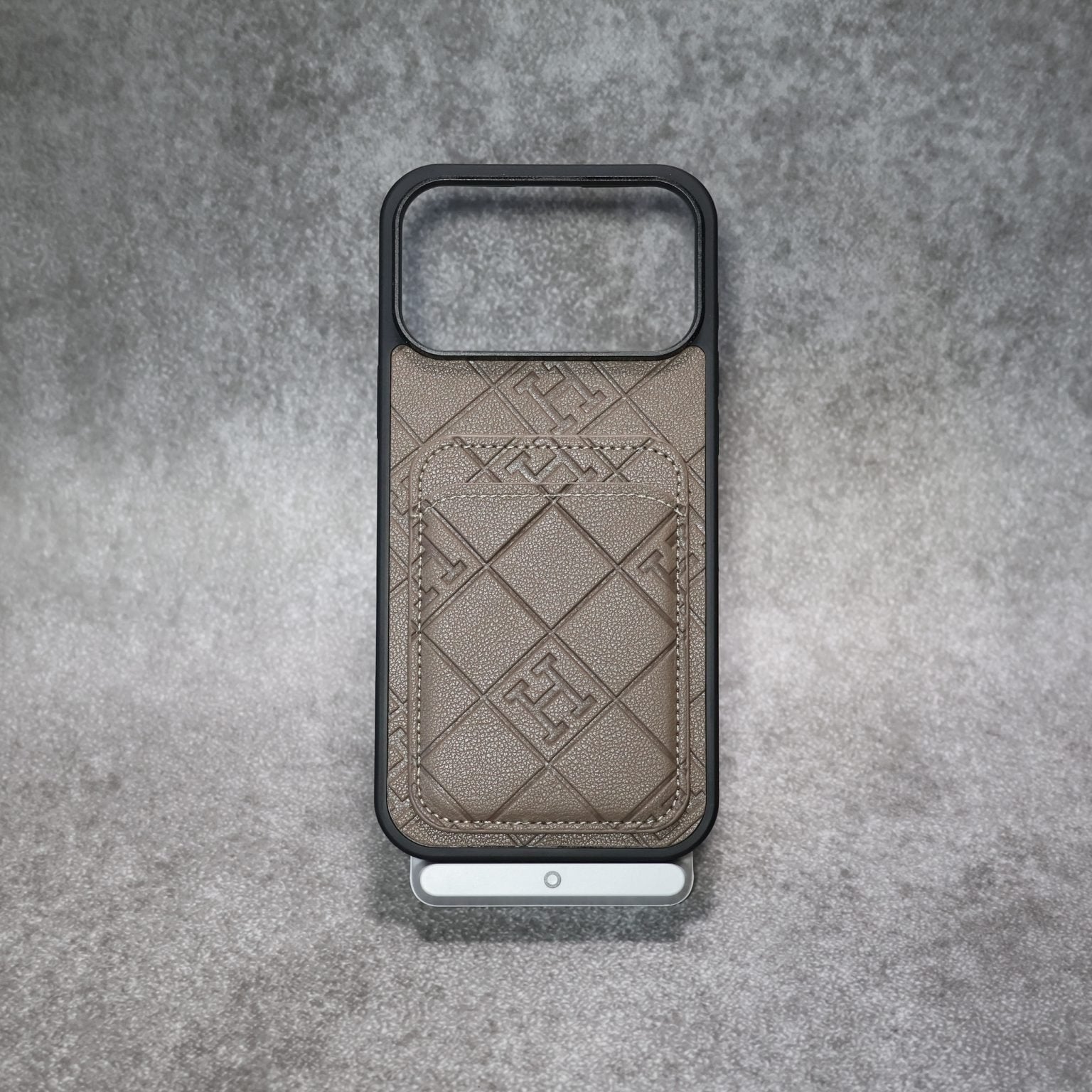 Stamped Leather Case With Card Holder For iPhone 17 / 16 / 15 / 14