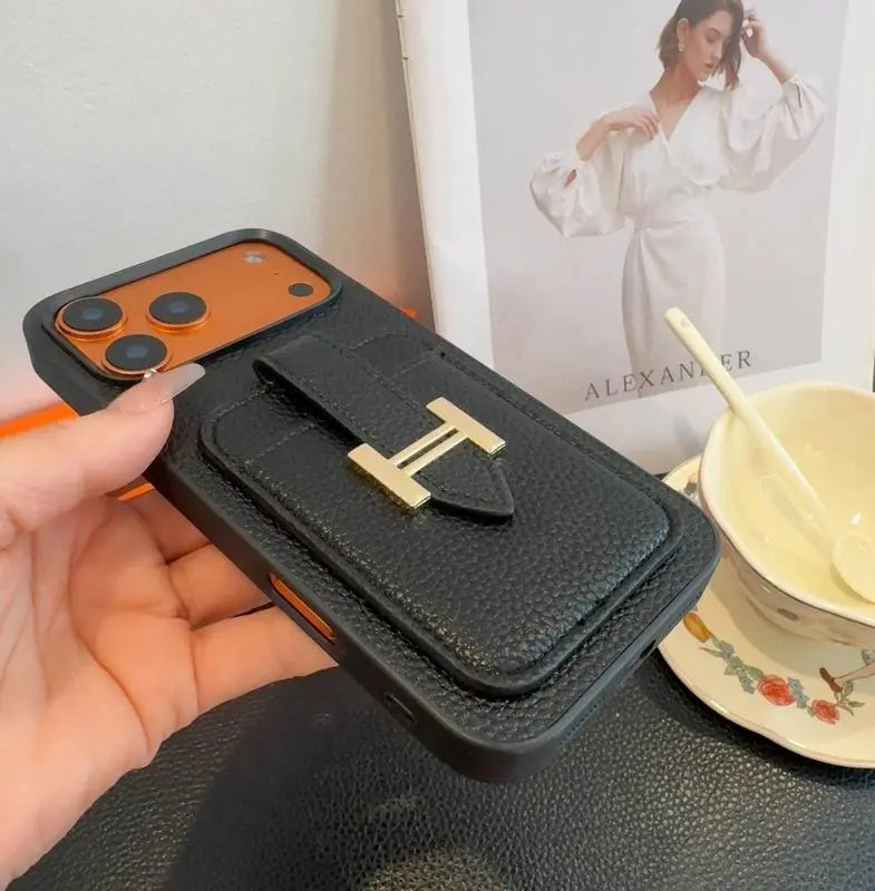 Leather Phone Cover Card Slot For iPhone 12-17 Series