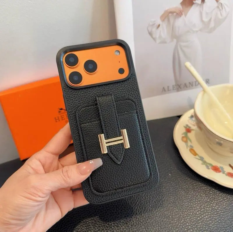 Leather Phone Cover Card Slot For iPhone 12-17 Series