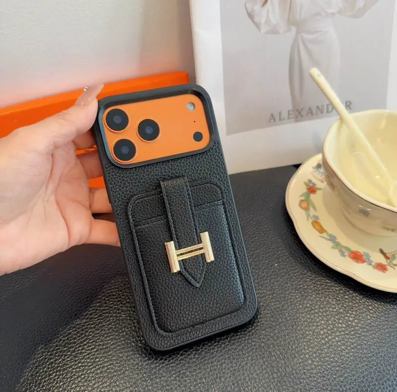 Leather Phone Cover Card Slot For iPhone 12-17 Series