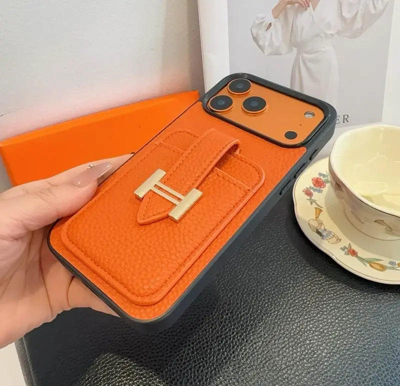 Leather Phone Cover Card Slot For iPhone 12-17 Series