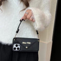 Leather wrist strap Miu Miu Apple iPhone drop protection cases