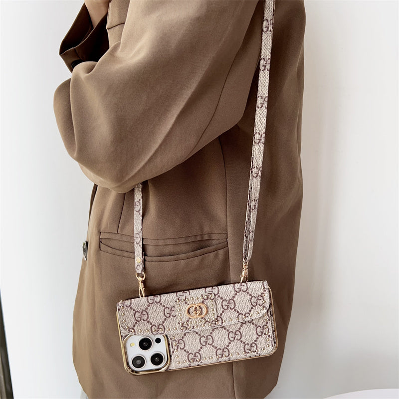 Monogram Leather iPhone Case 13-16 Series